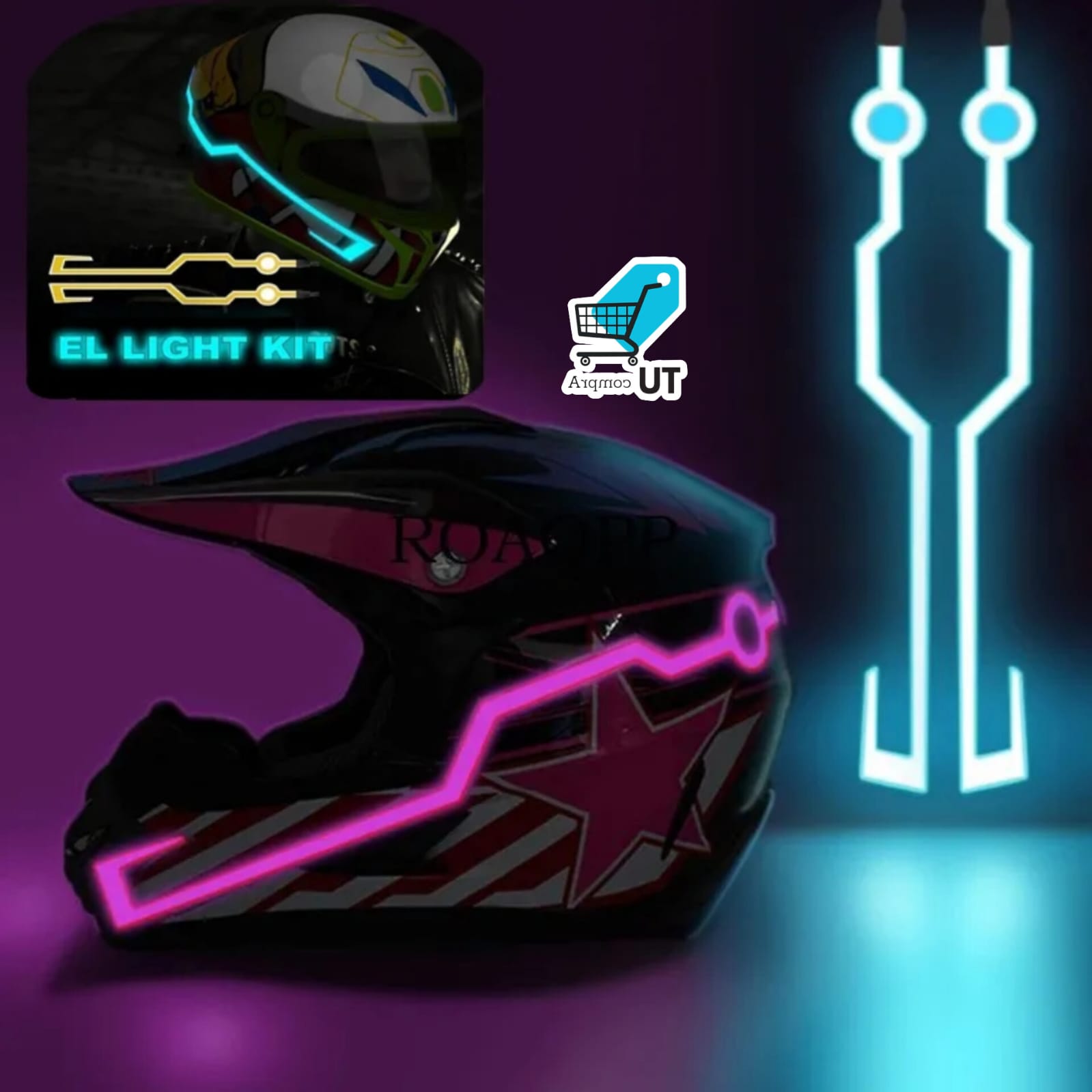 🏍️Cinta led para Casco🏍️