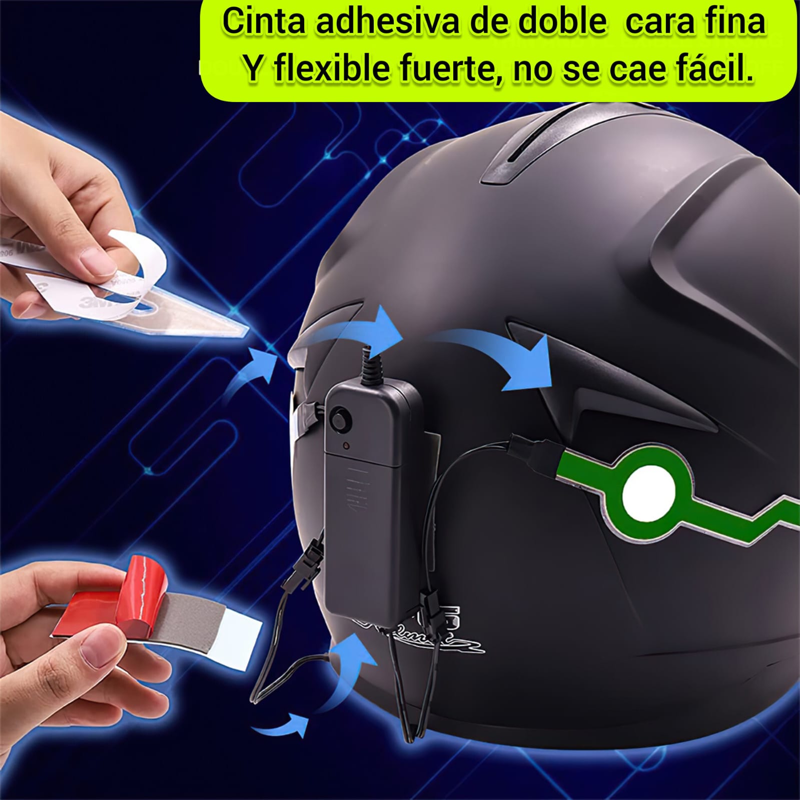 🏍️Cinta led para Casco🏍️