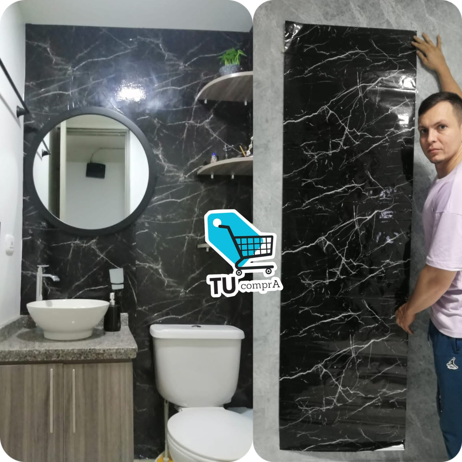 Mármol Adhesivo Rollo D2mtsX60cm⭐⭐⭐