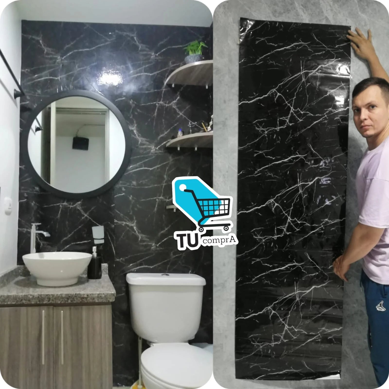 Mármol Adhesivo Rollo D2mtsX60cm⭐⭐